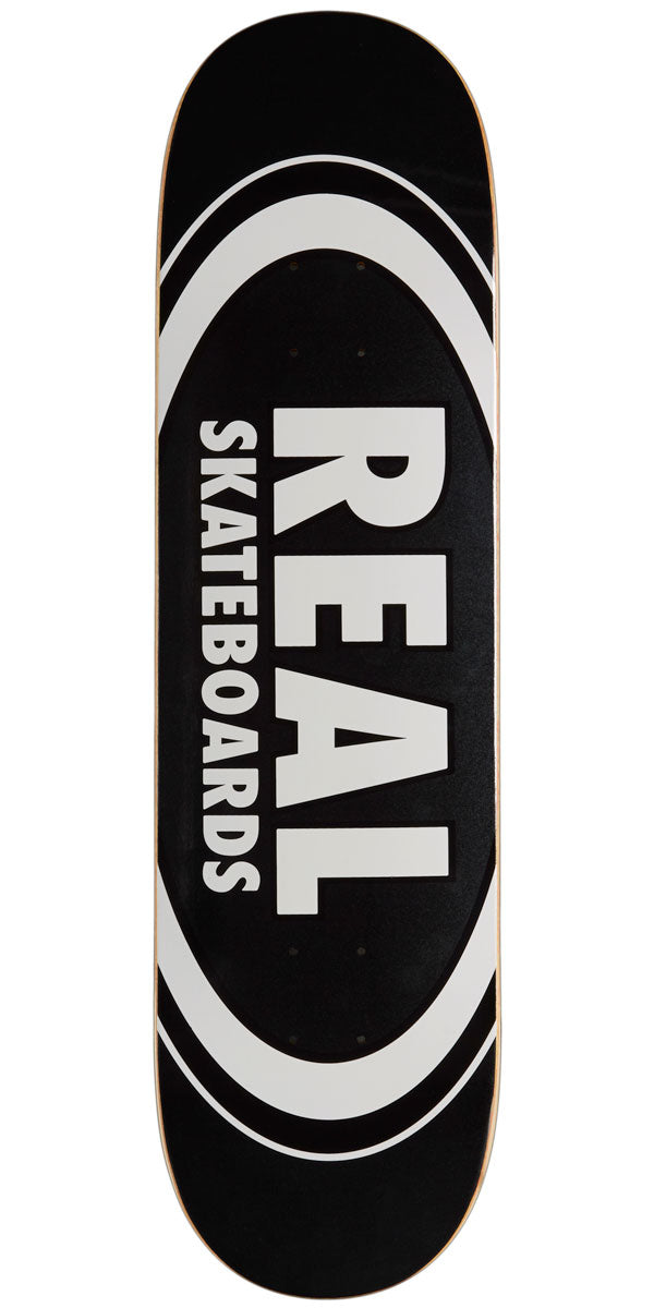 Real Team Classic Oval Skateboard Deck - Black - 8.25