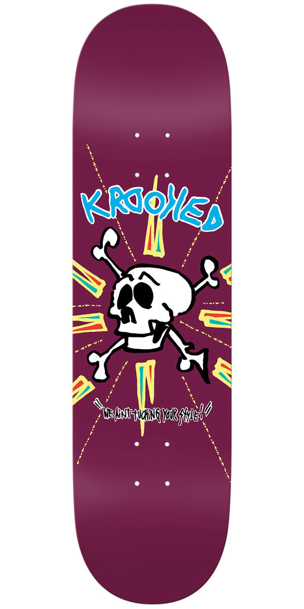 Krooked Style Skateboard Deck - Magenta - 8.62
