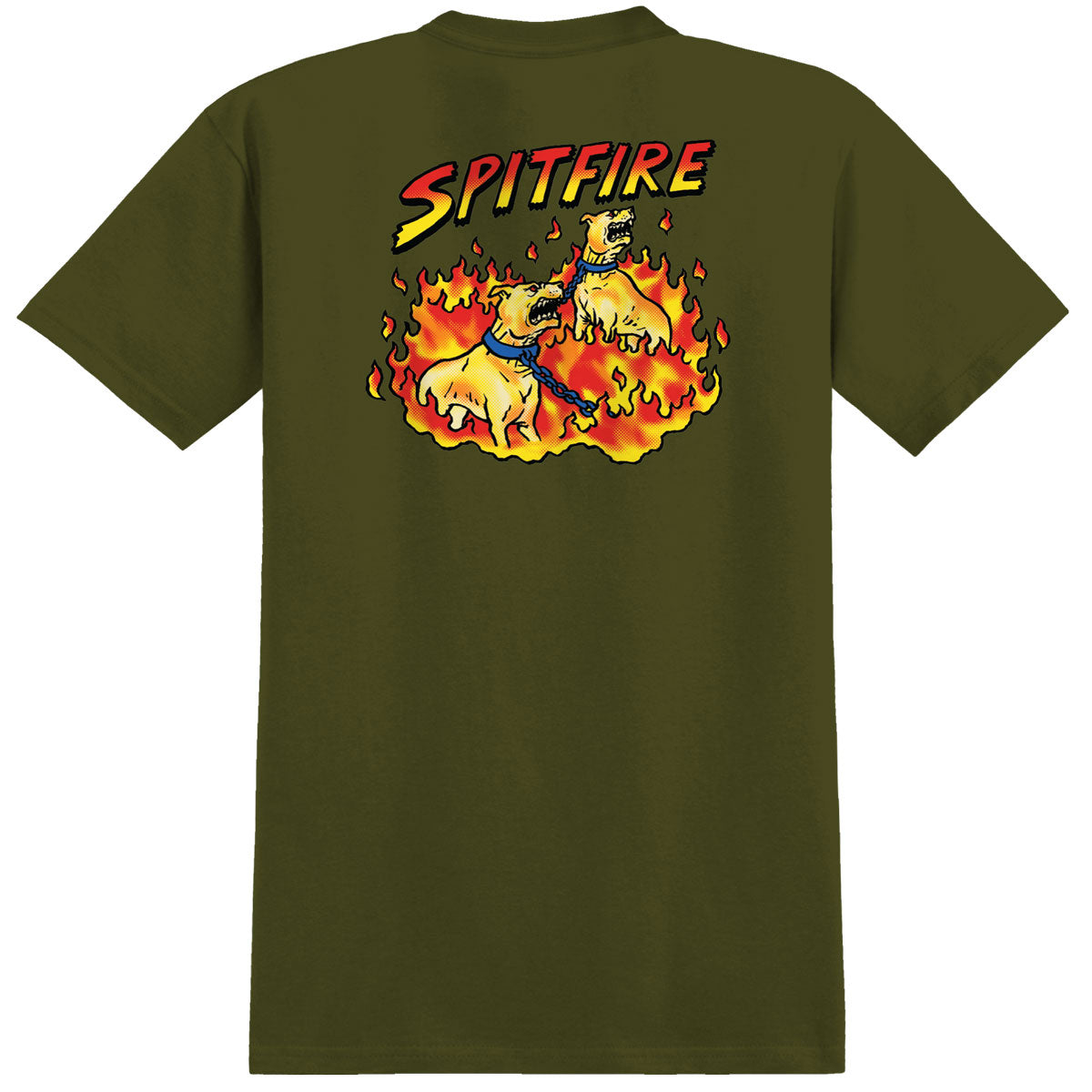 Spitfire Hell Hounds II T-Shirt - Military Green/Multi