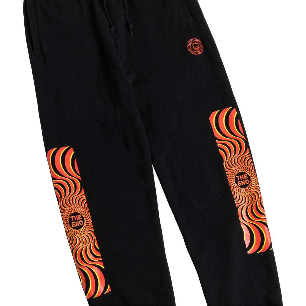 Spitfire Classic Swirl Overlay Sweat Pants - Black/Red Red/Yellow image 4
