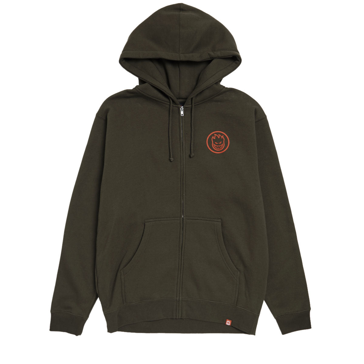 Spitfire Swirled Classic Sweatshirt - Army/Red image 1