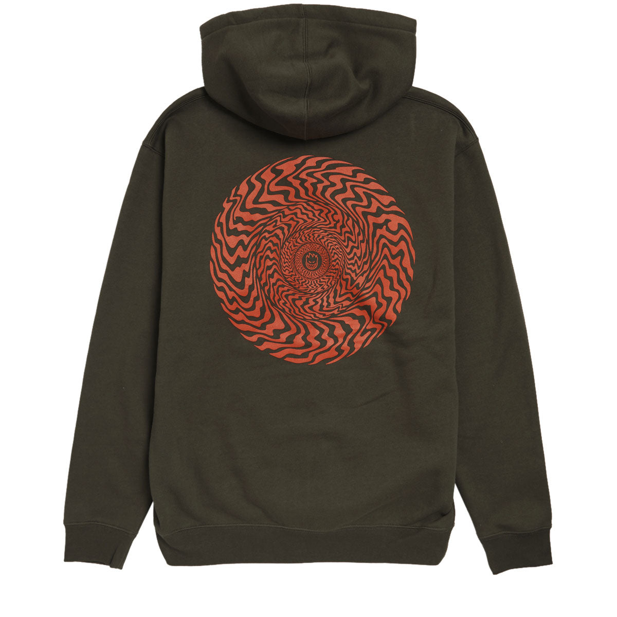 Spitfire Swirled Classic Sweatshirt - Army/Red image 2