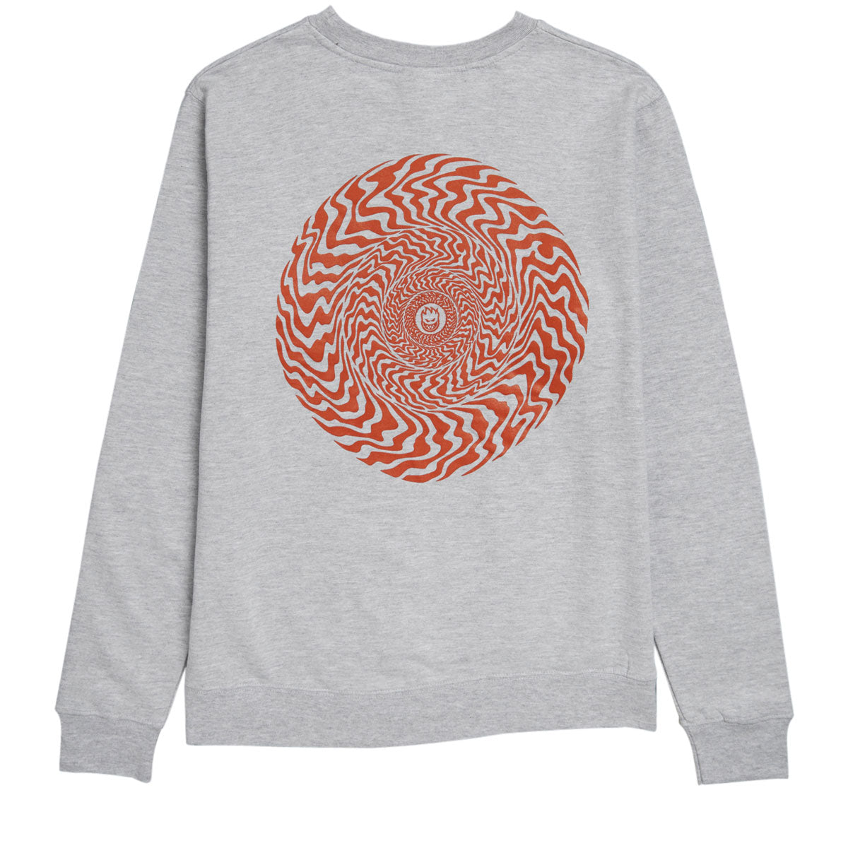 Spitfire Swirled Classic Sweatshirt - Grey Heather/Red image 1