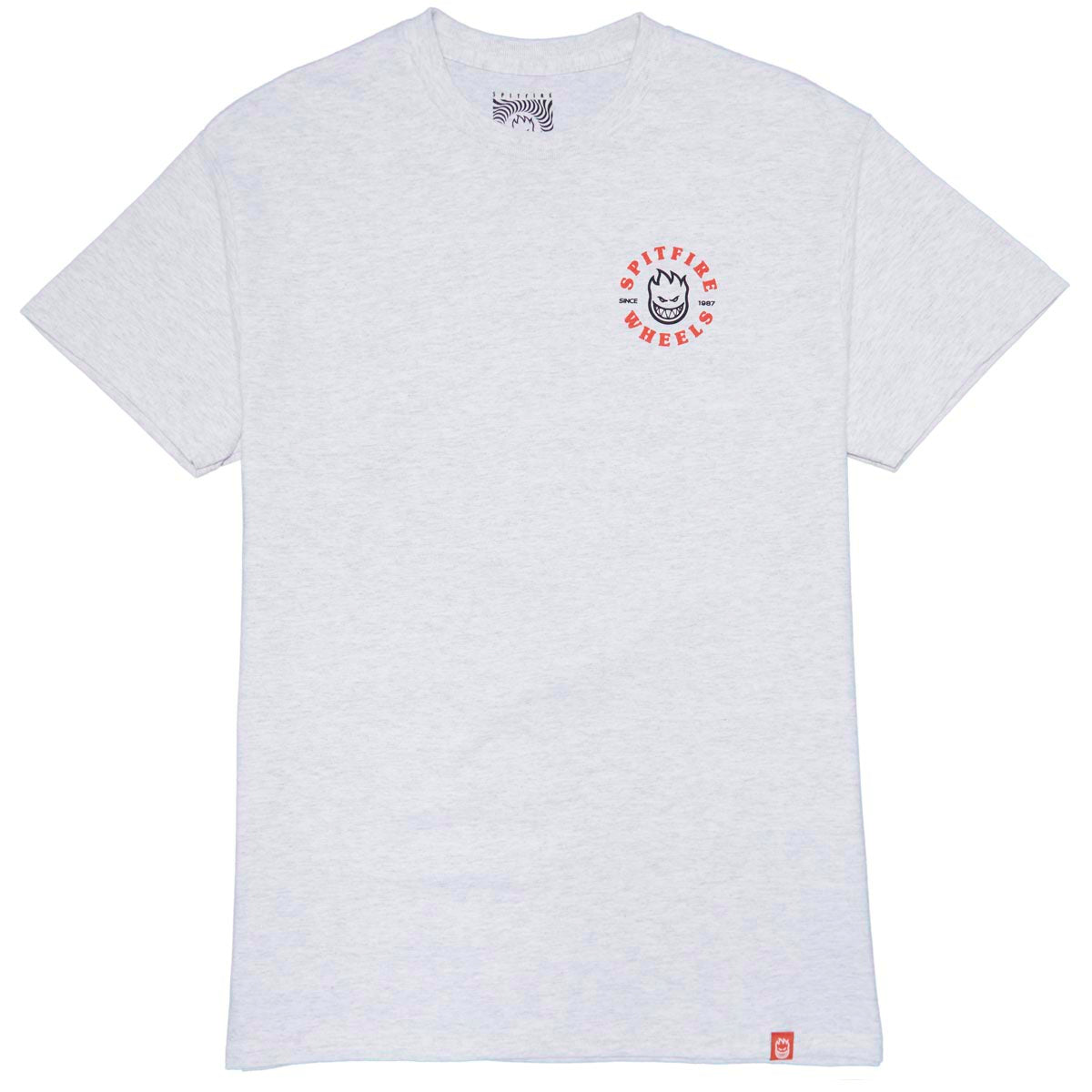Spitfire Bighead Classic T-Shirt - Ash/Red/Black image 2