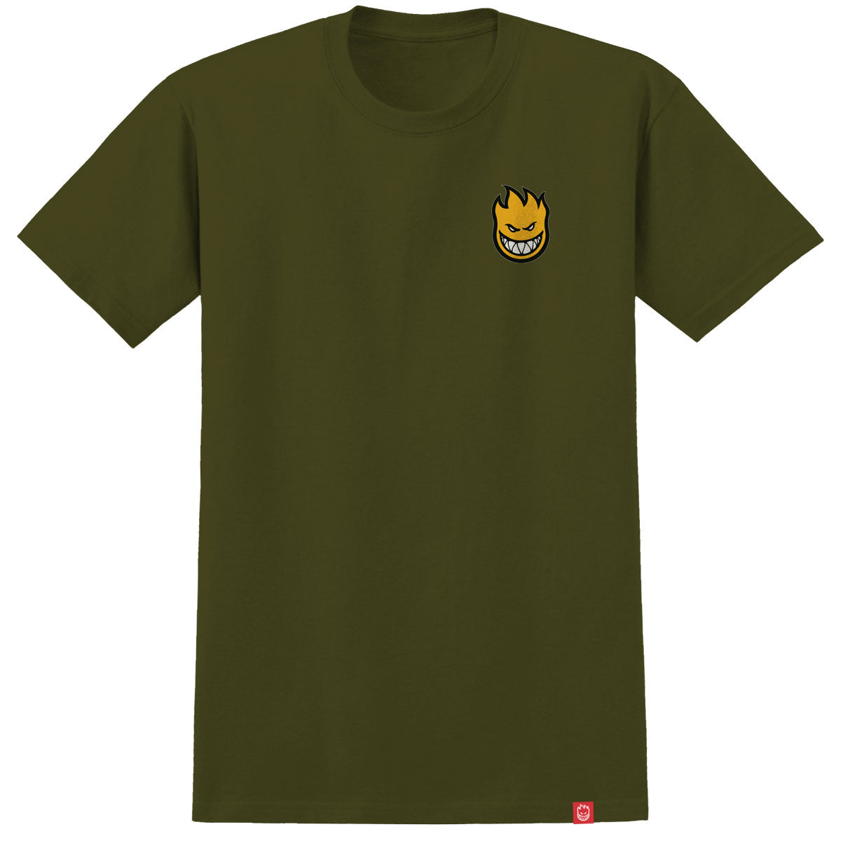 Spitfire Lil Bighead Fill T-Shirt - Military Green/Black/Gold