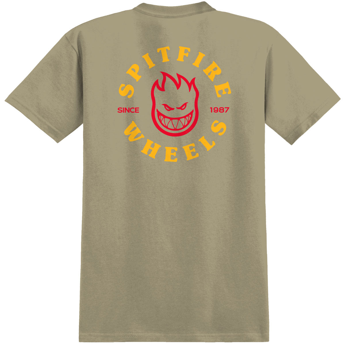 Spitfire Bighead Classic Pocket T-Shirt - Sand/Gold/Red image 2