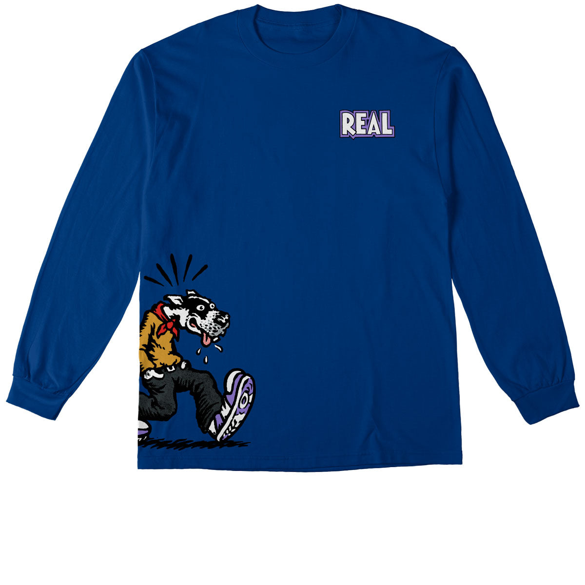 Real Comix Long Sleeve T-Shirt - Royal image 1