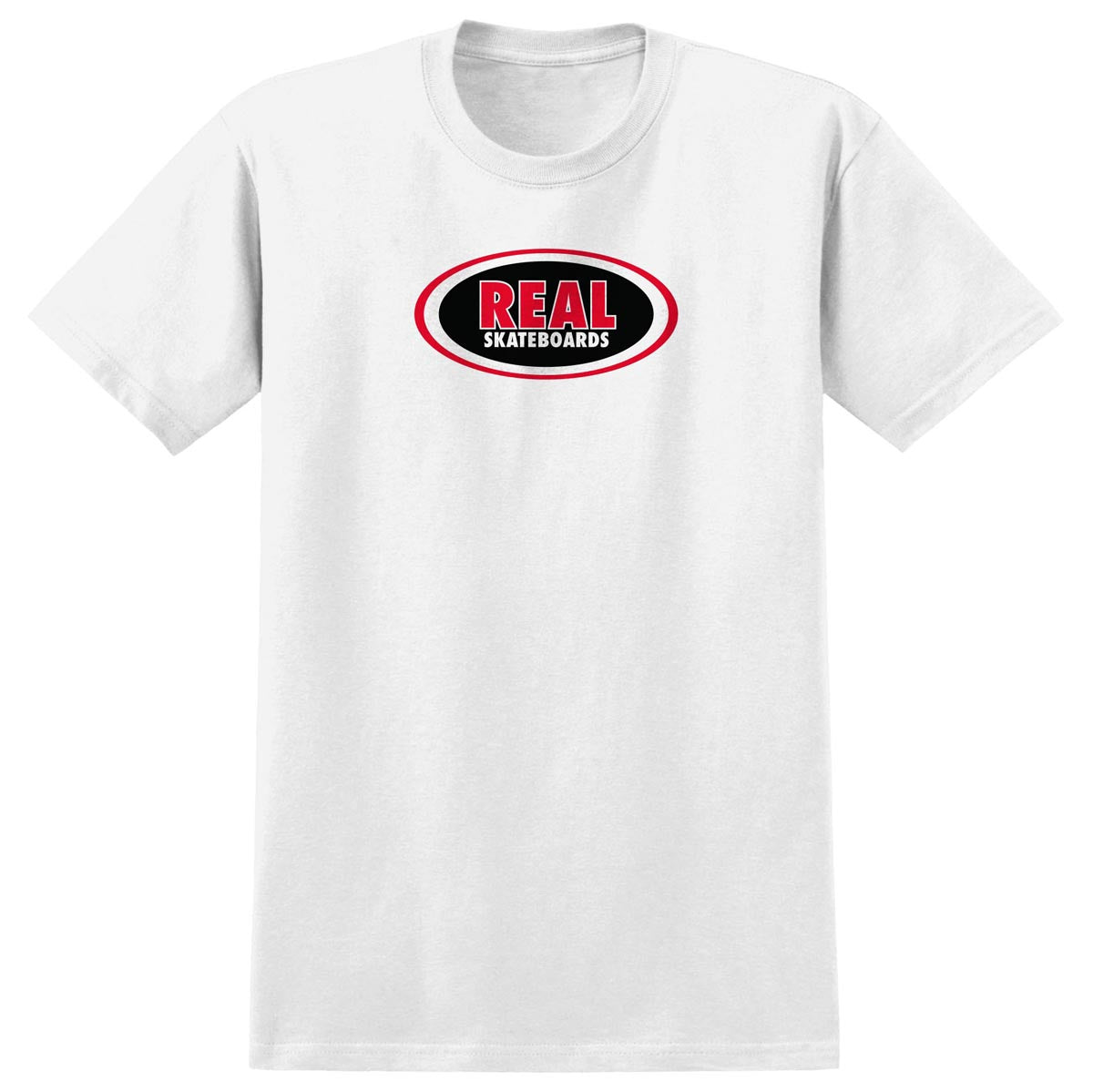 Real Oval T-Shirt - White/Red/Black/White image 1