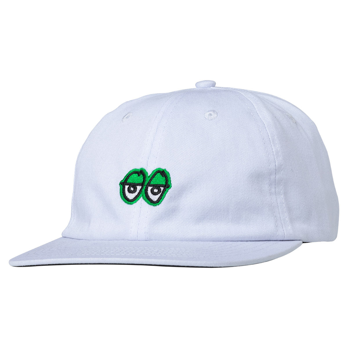 Krooked Eyes Strapback Hat - White/Green image 1