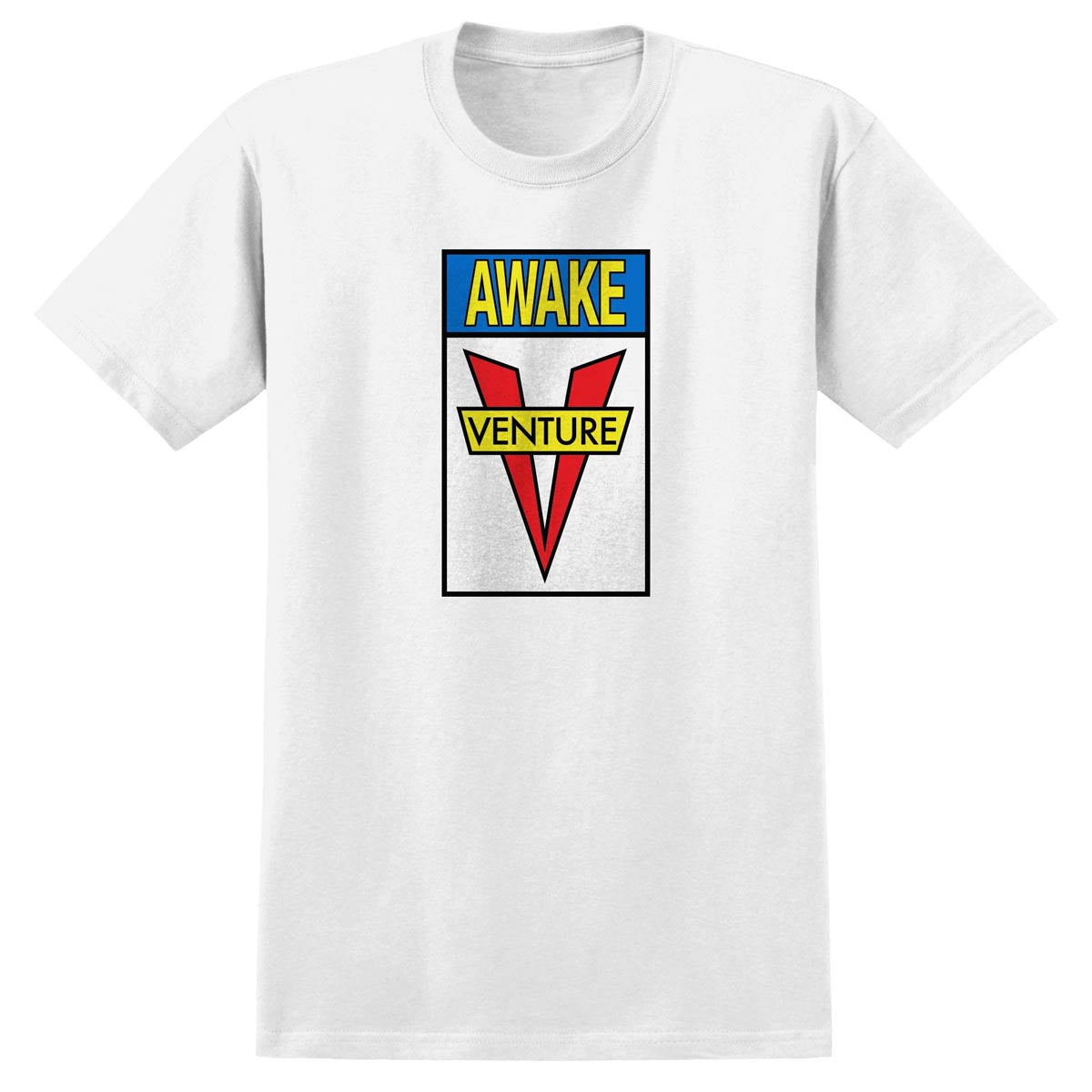 Venture Awake T-Shirt - White/Blue/Yellow/Red image 1