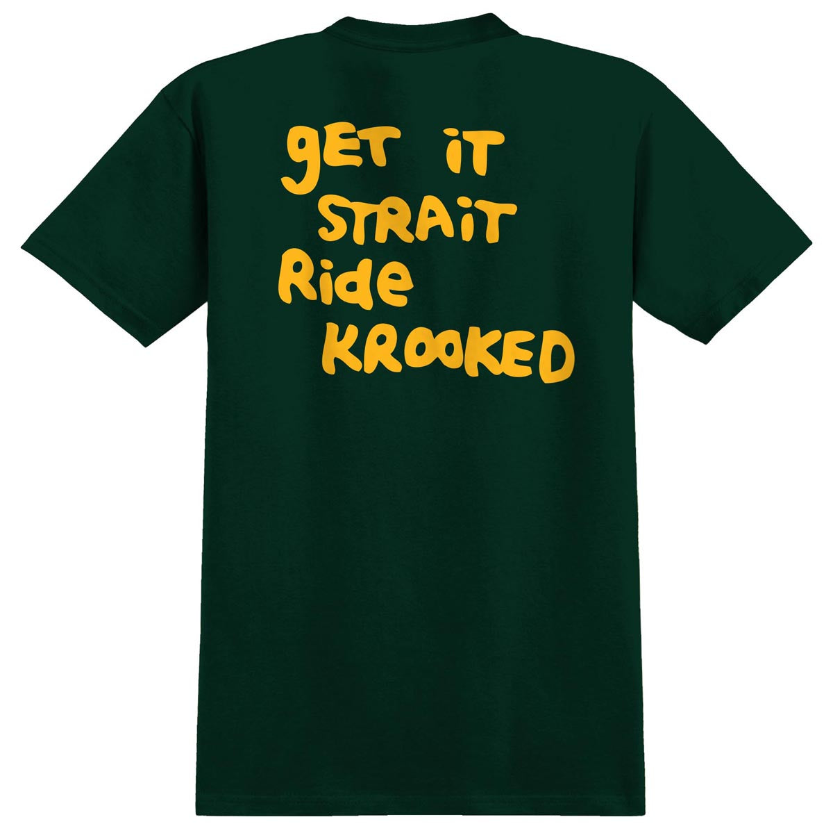 Krooked Strait Eyes T-Shirt - Forest Green/Gold image 1