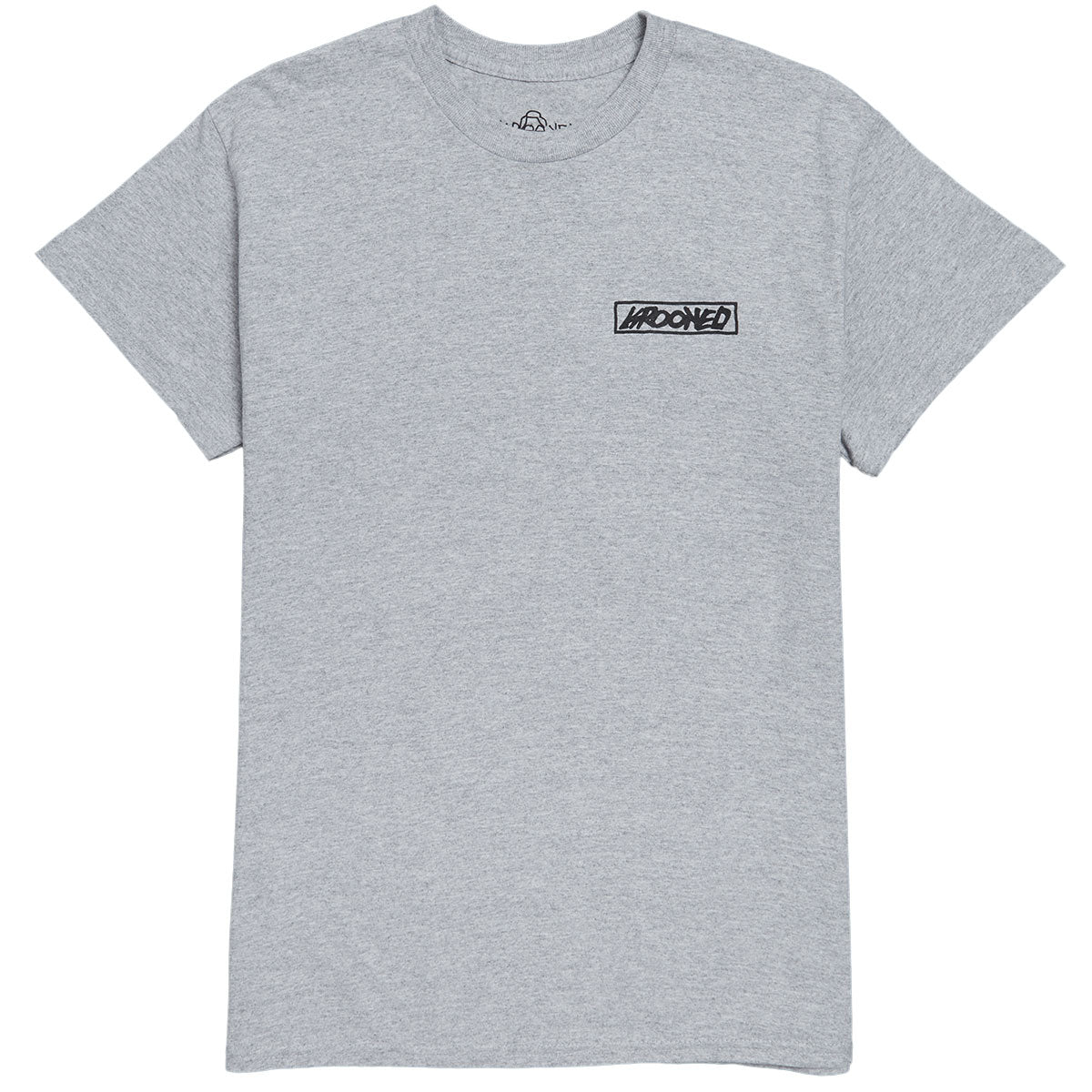 Krooked Moonsmile Raw T-Shirt - Sport Grey/Black image 2