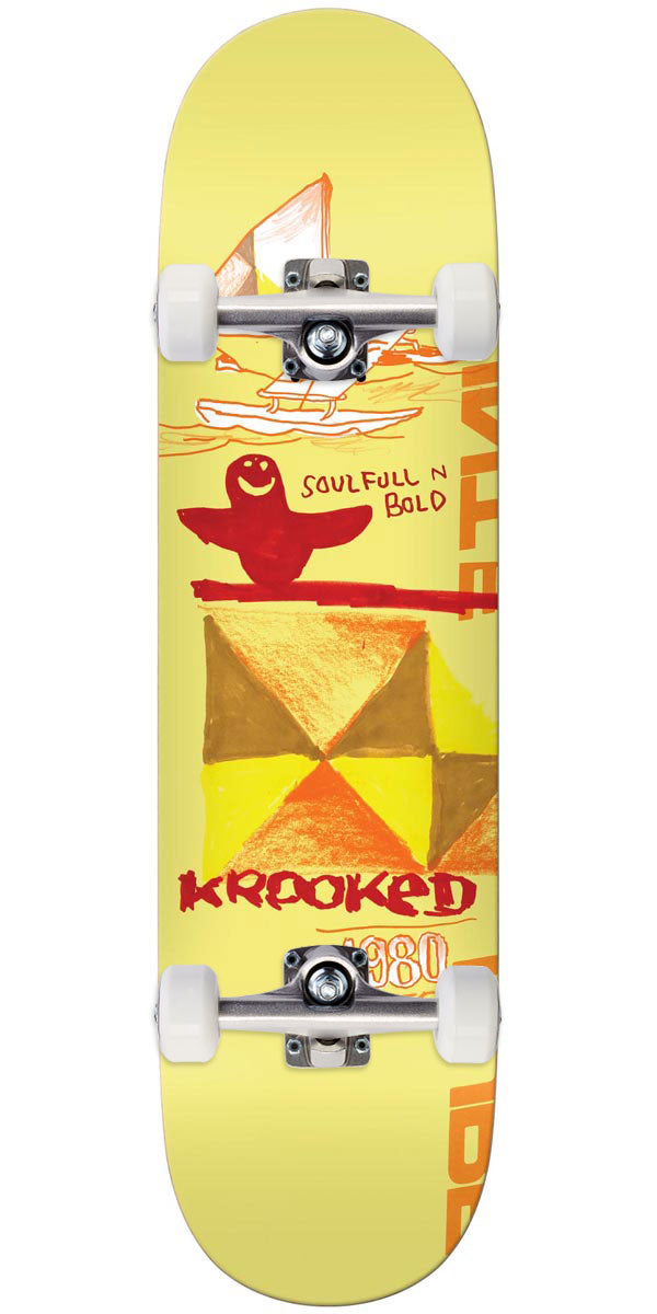 Krooked Barbee Soulful Skateboard Complete - Yellow - 8.50
