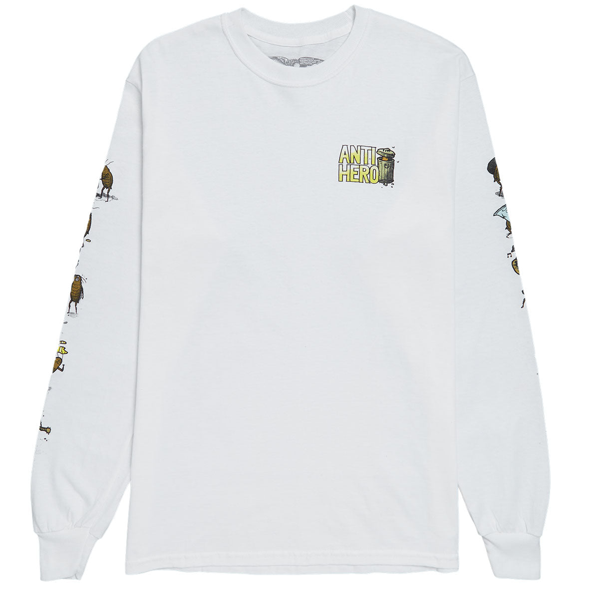 Anti-Hero Roached Out Long Sleeve T-Shirt - White/Multi Color image 1
