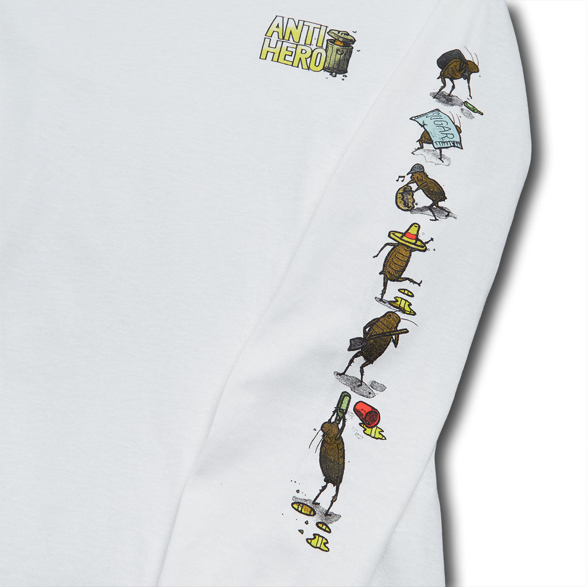 Anti-Hero Roached Out Long Sleeve T-Shirt - White/Multi Color image 3