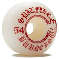 Spitfire 99du Burner Skateboard Wheels - White/Red - 54mm
