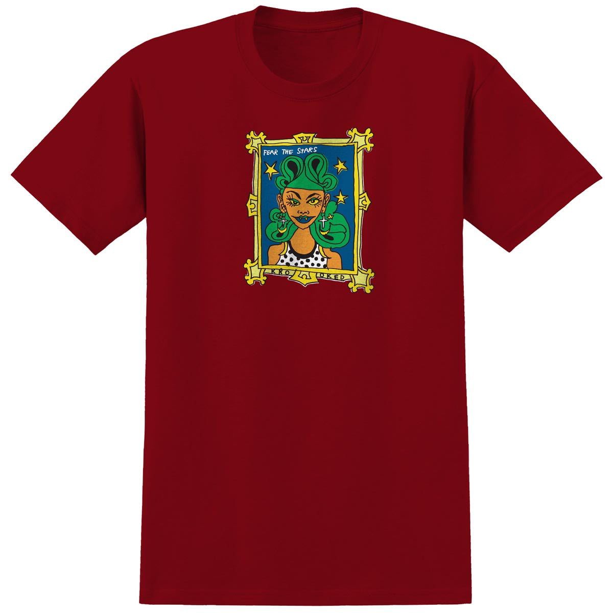 Krooked Fear T-Shirt - Maroon image 1