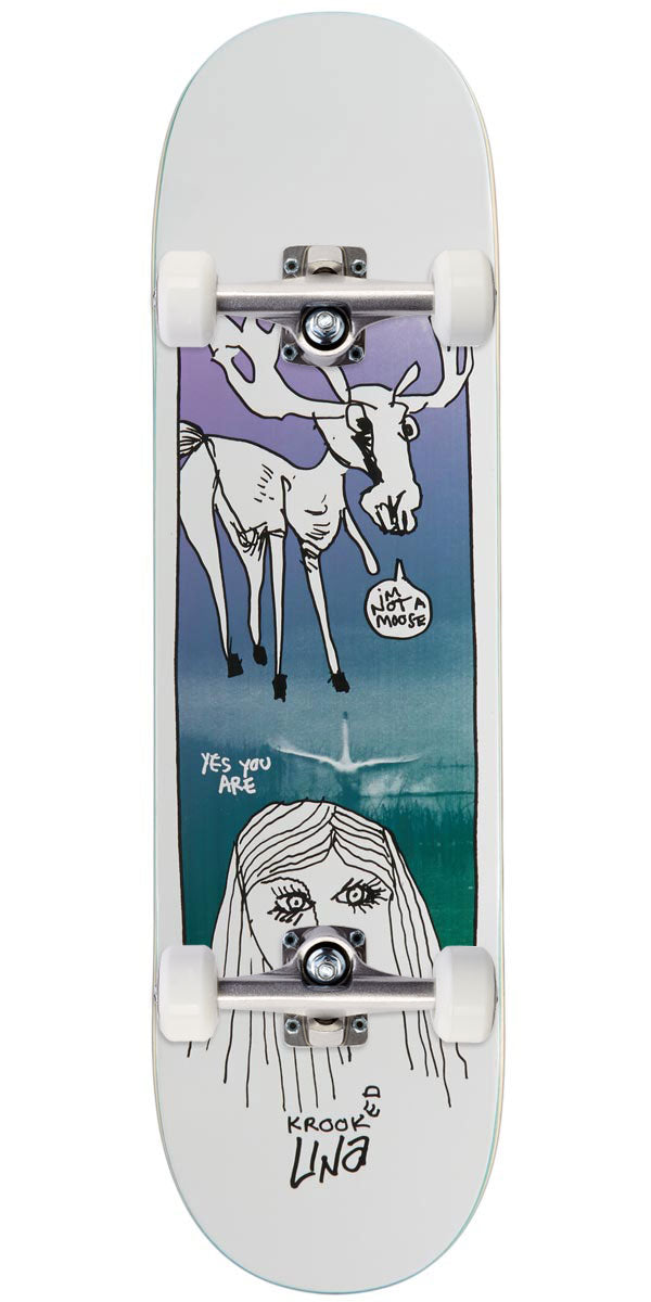 Krooked Una Debate True Fit Skateboard Complete - White - 8.25