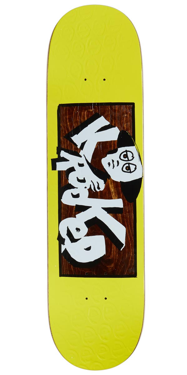 Krooked Team Incognito Embossed Skateboard Deck - Yellow - 8.25