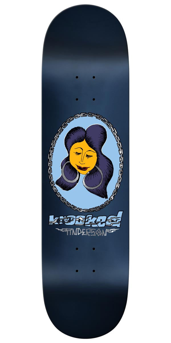 Krooked Manderson Chain Frame Skateboard Deck - White - 8.38