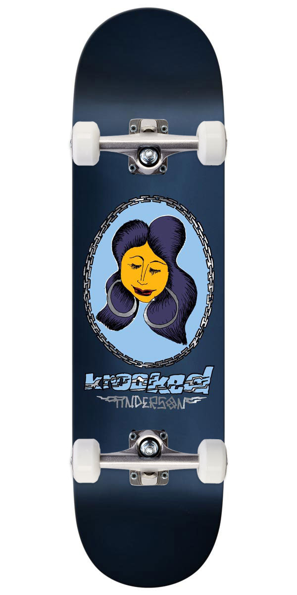 Krooked Manderson Chain Frame Skateboard Complete - Navy - 8.38