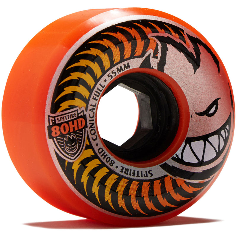 Spitfire 80hd Fade Conical Full Skateboard Wheels - Orange - 55mm