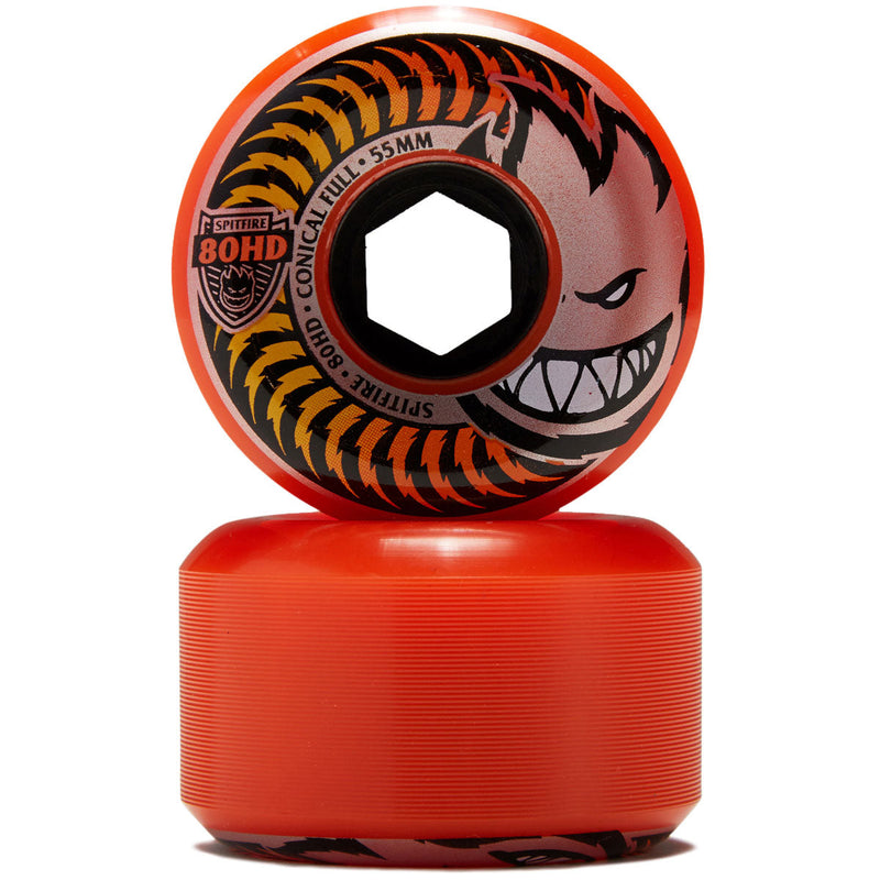 Spitfire 80hd Fade Conical Full Skateboard Wheels - Orange - 55mm