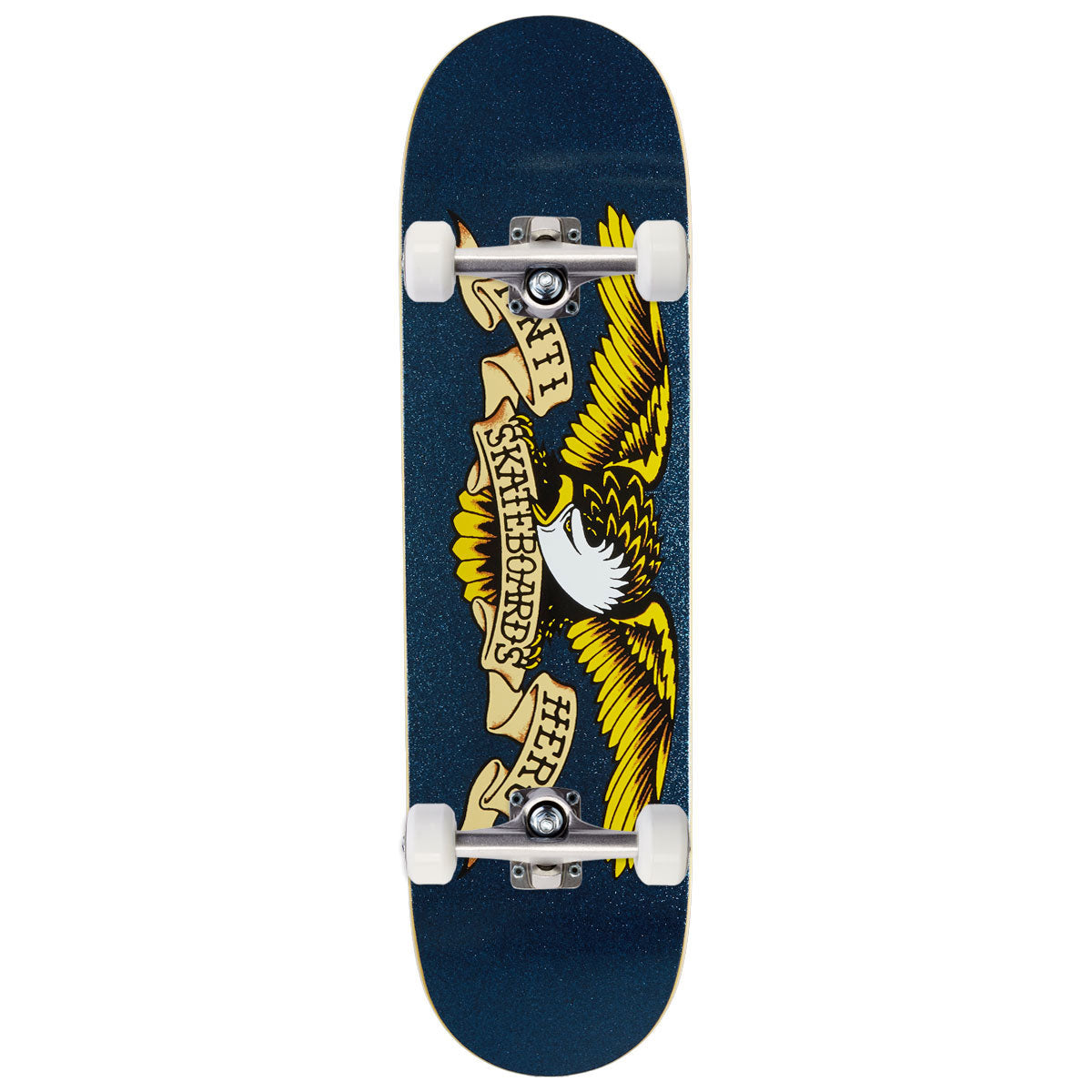 Anti-Hero Classic Eagle Easyrider Skateboard Complete - Blue Sparkle - 8.50