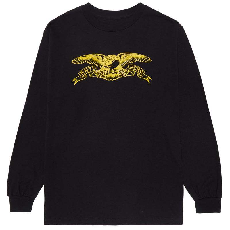 Anti-Hero Basic Eagle Long Sleeve T-Shirt - Black/Orange