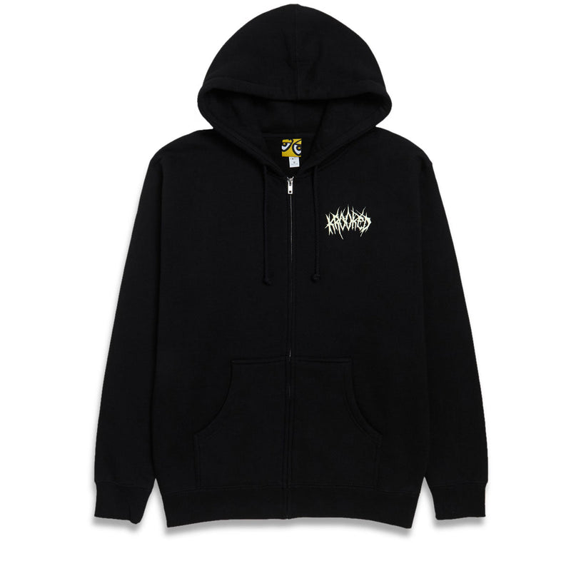 Krooked Necroshmoo Zip Hoodie - Black/Cream/Yellow/Orange