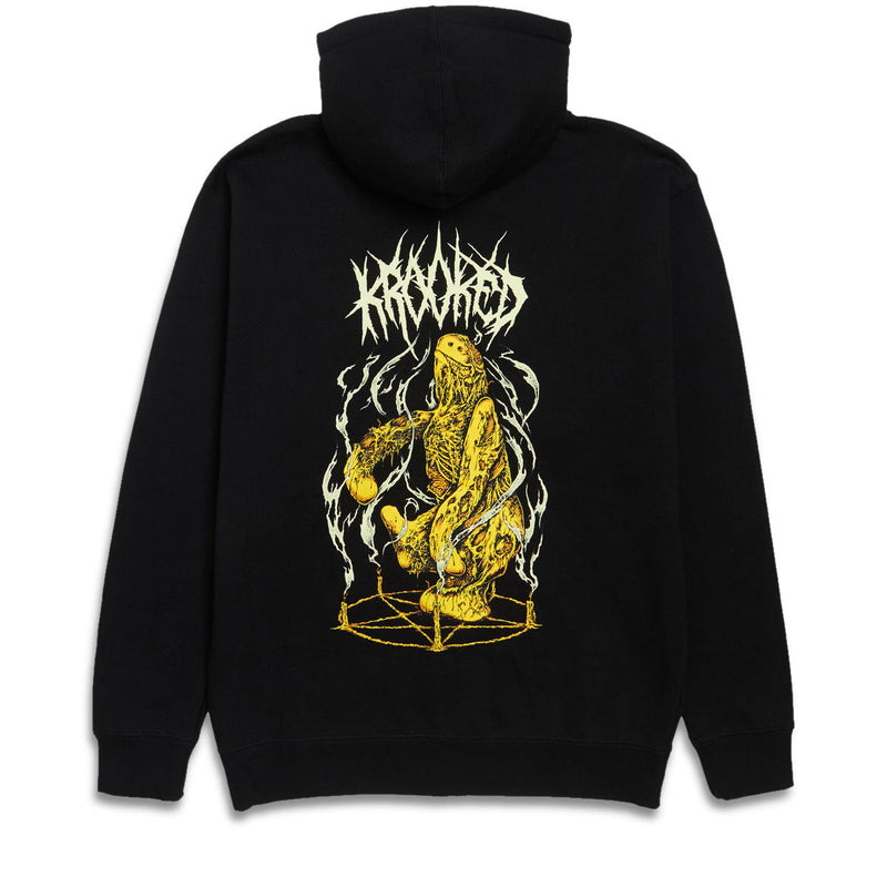 Krooked Necroshmoo Zip Hoodie - Black/Cream/Yellow/Orange