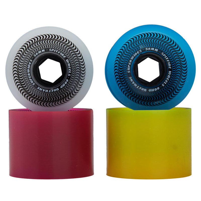 Spifire 80hd Cmyk Skateboard Wheels - Pink/Yellow/White/Blue - 58mm