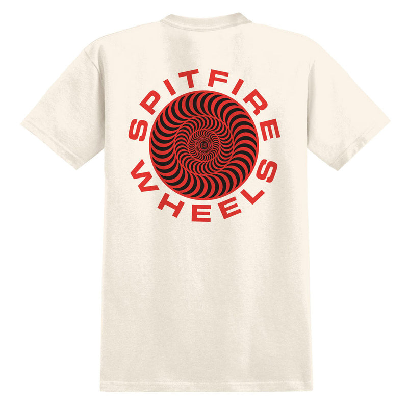 Spitfire Classic '87 Swirl Fill T-Shirt - Cream/Red/Black Prints