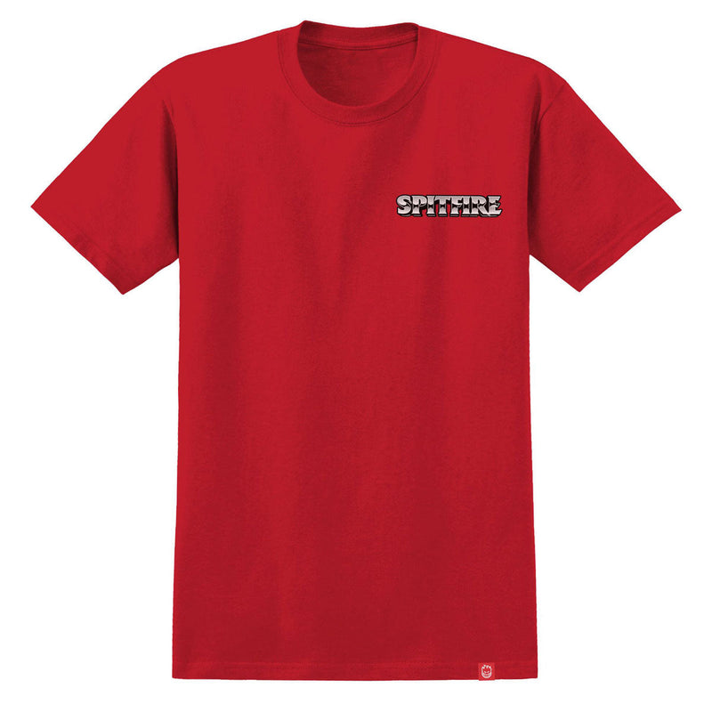 Spitfire Burnout T-Shirt - Red/Multi Color Print