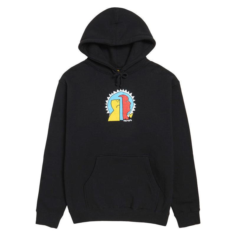 Krooked Mad Back Fill Hoodie - Black/Multi Color Print