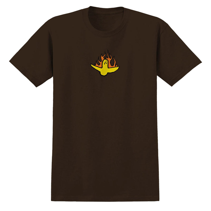 Krooked Fire Bird T-Shirt - Dark Chocolate/Multi Color Print