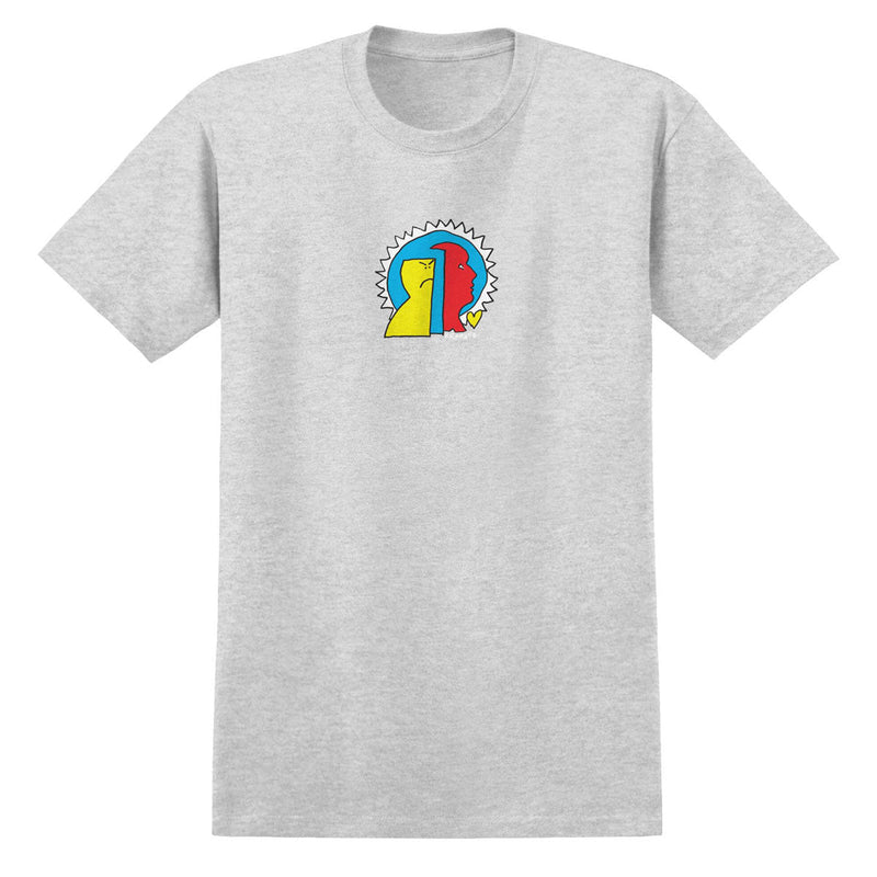 Krooked Mad Back Fill T-Shirt - Ash Grey/Multi Color Print