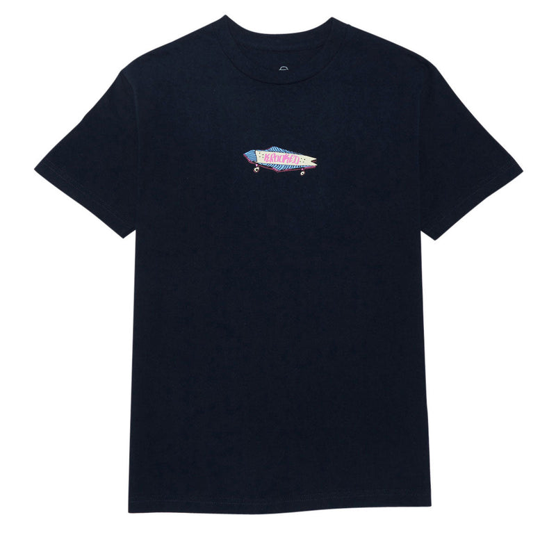Krooked Bored T-Shirt - True Navy/Multi Color Print