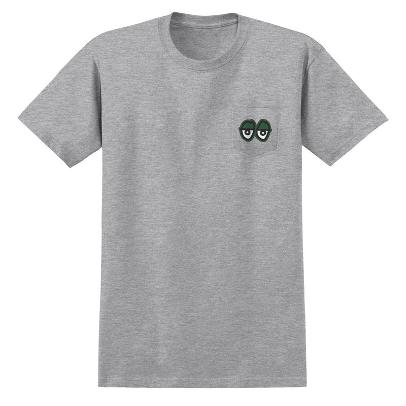 Krooked Strait Eyes Pocket T-Shirt - Sport Grey/Green/Black/White Prints