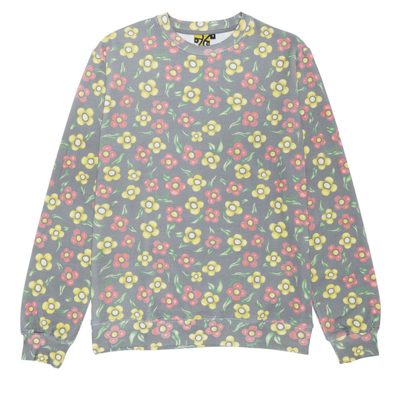 Krooked Painted Flowers Sweatshirt - Multi Color