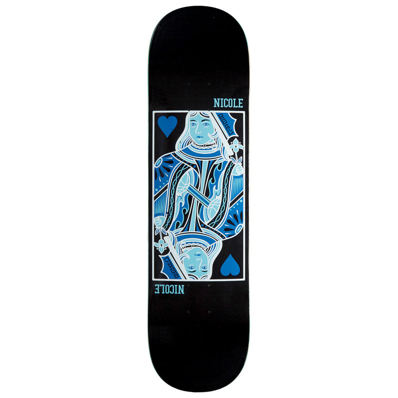 Real Nicole Queen Of Hearts Skateboard Deck - Black - 8.25