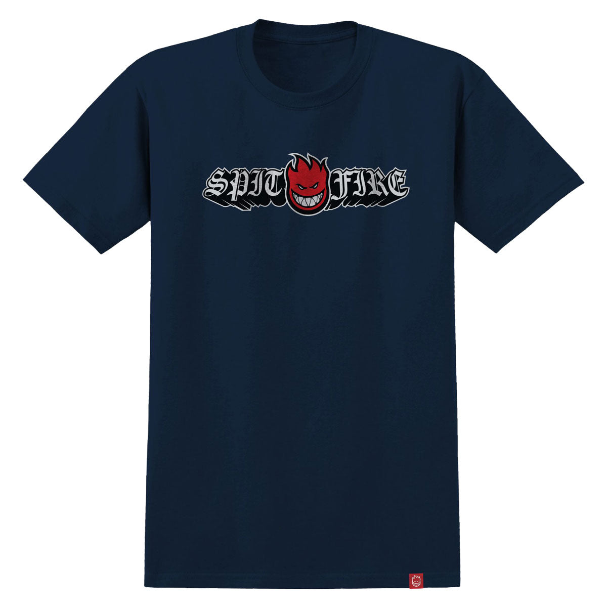 Spitfire Old E Drop Bighead T-Shirt - True Navy/Red/Black/White image 1