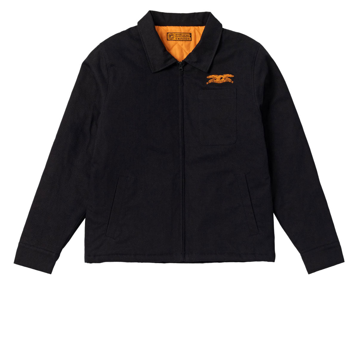 Anti-Hero Basic Eagle Stash Jacket - Black/Orange Embroidery image 1
