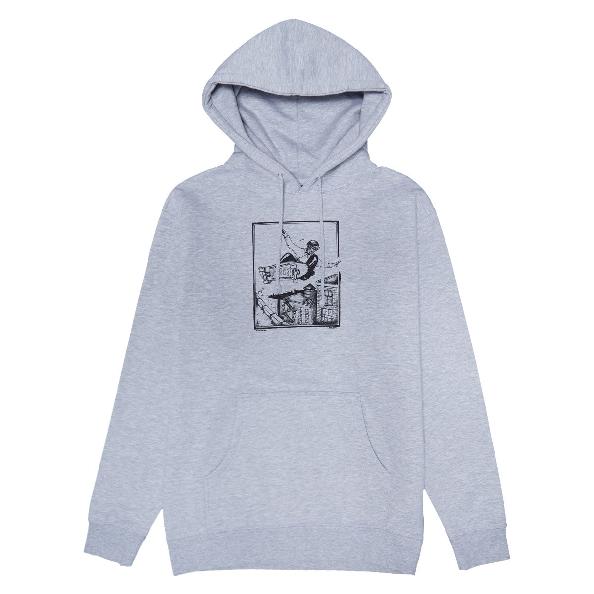 Anti-Hero Phelps Lance Hoodie - Grey Heather/Black image 1
