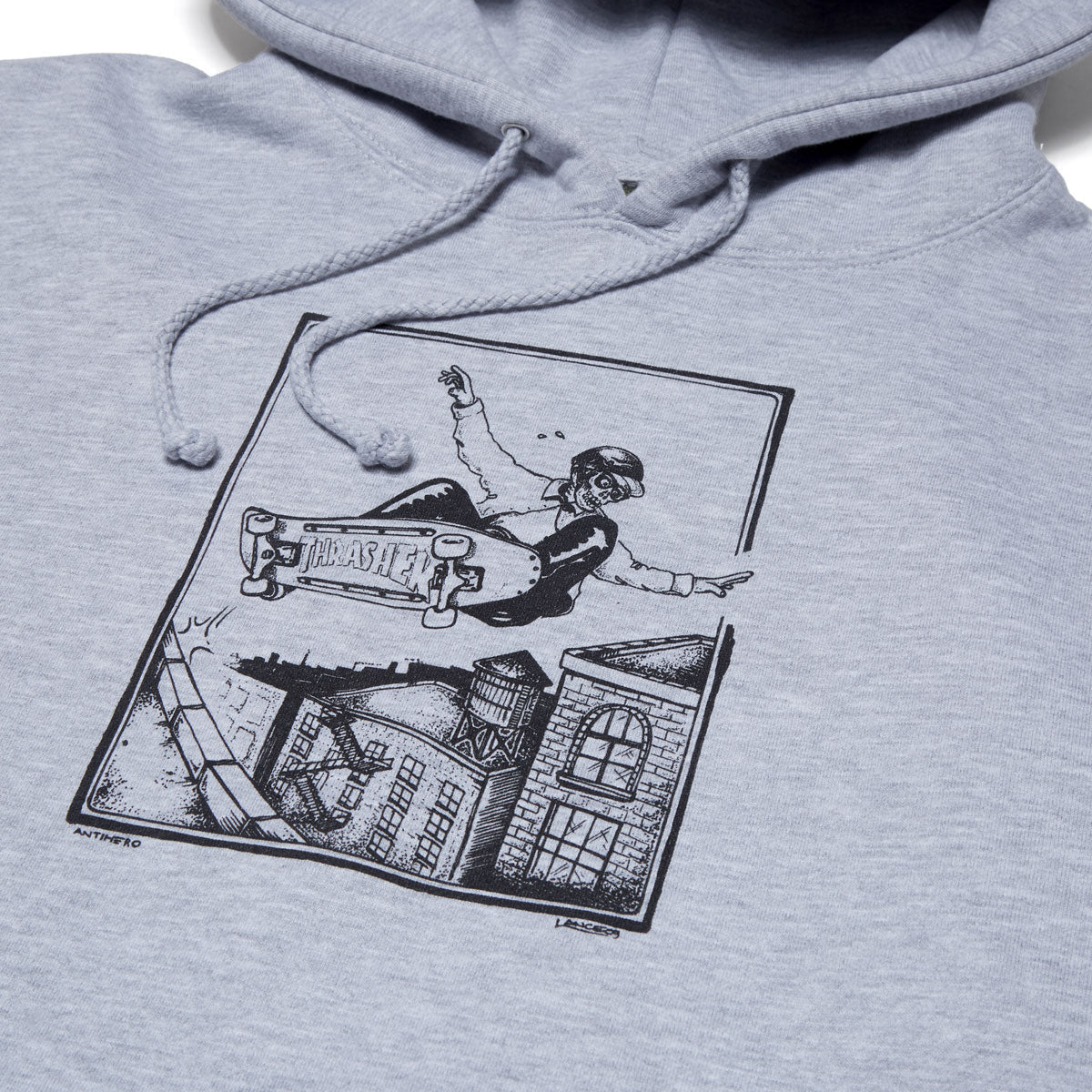 Anti-Hero Phelps Lance Hoodie - Grey Heather/Black image 2
