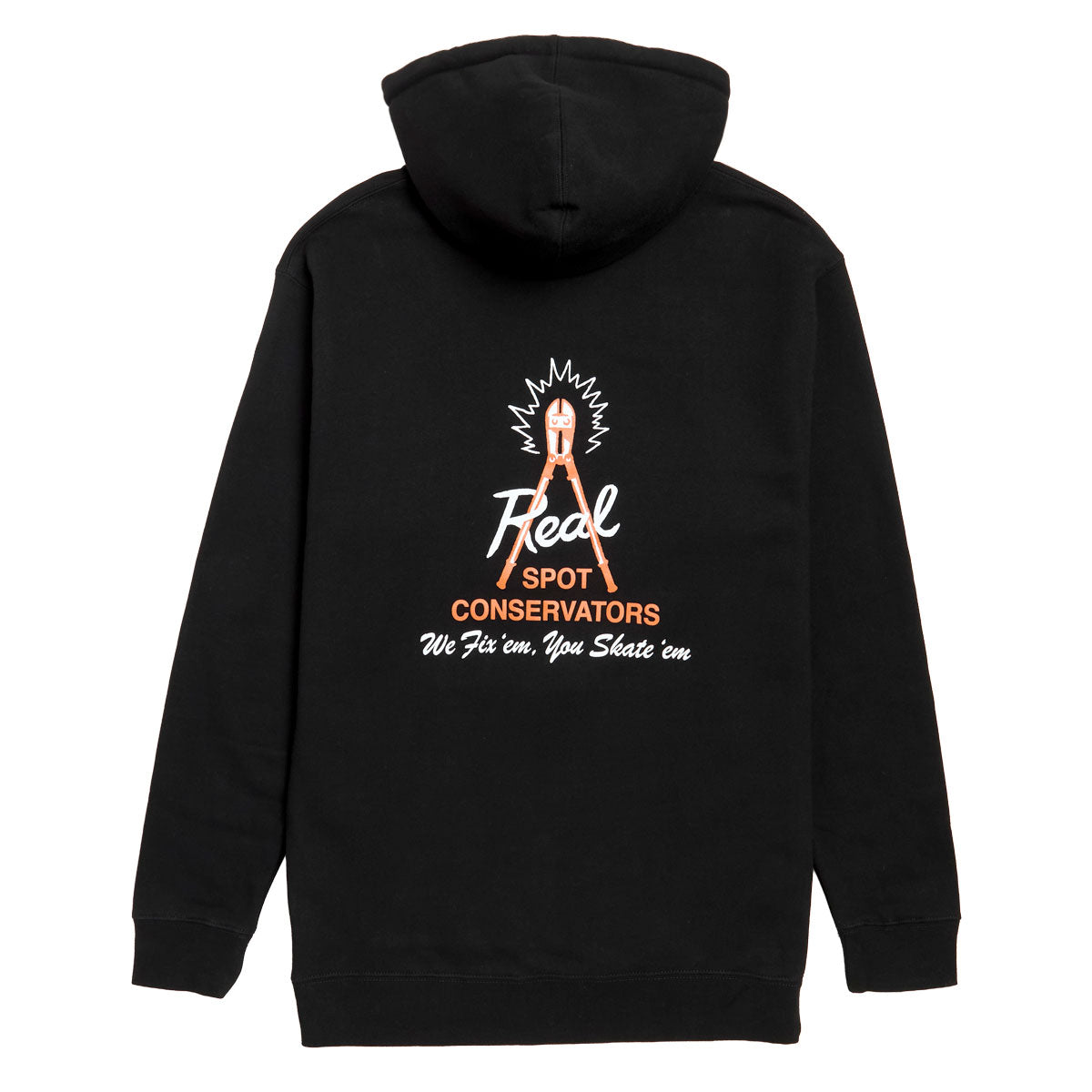 Real Spot Conservators Hoodie - Black/White/Orange image 2