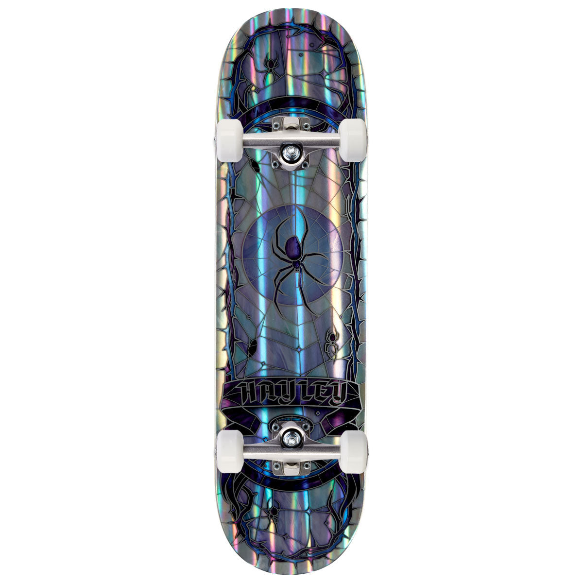 Real Hayley Rainbow Holo Cathedral Skateboard Complete - 8.25