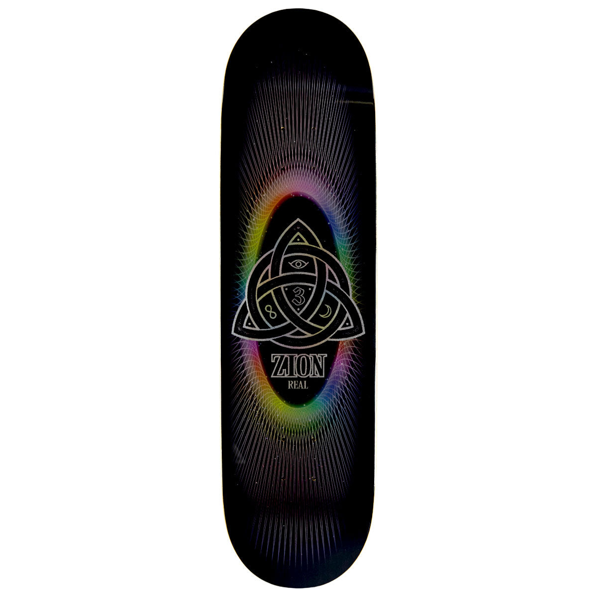 Real Zion Power Of Threes Easy Rider Skateboard Deck - Black - 8.50