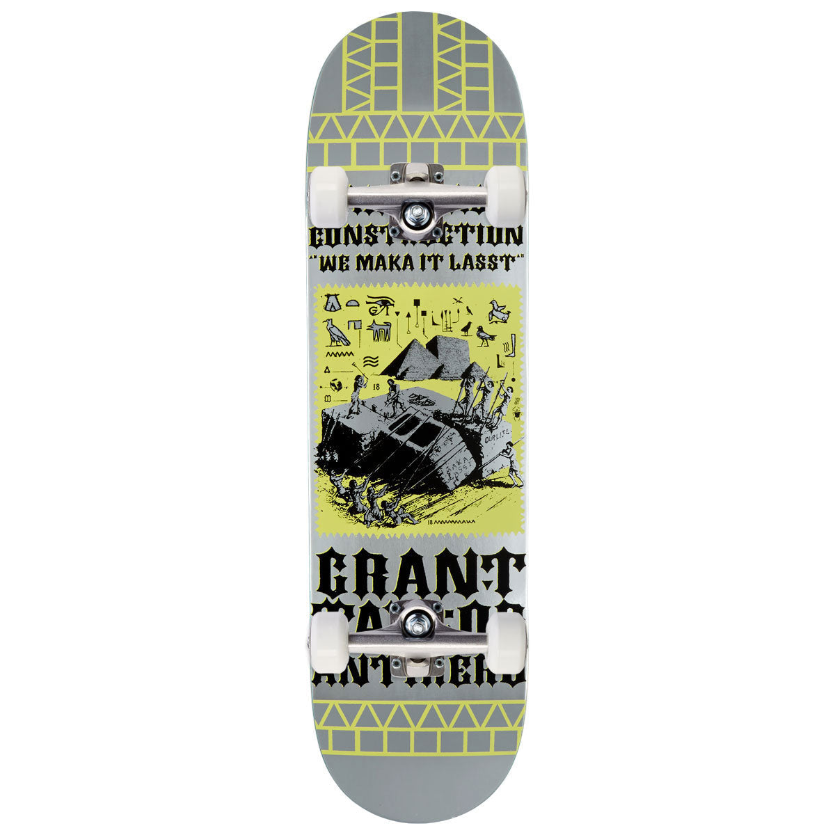 Anti-Hero Grant Makalassi Construction Re-color DBX Skateboard Complete - Silver - 8.50