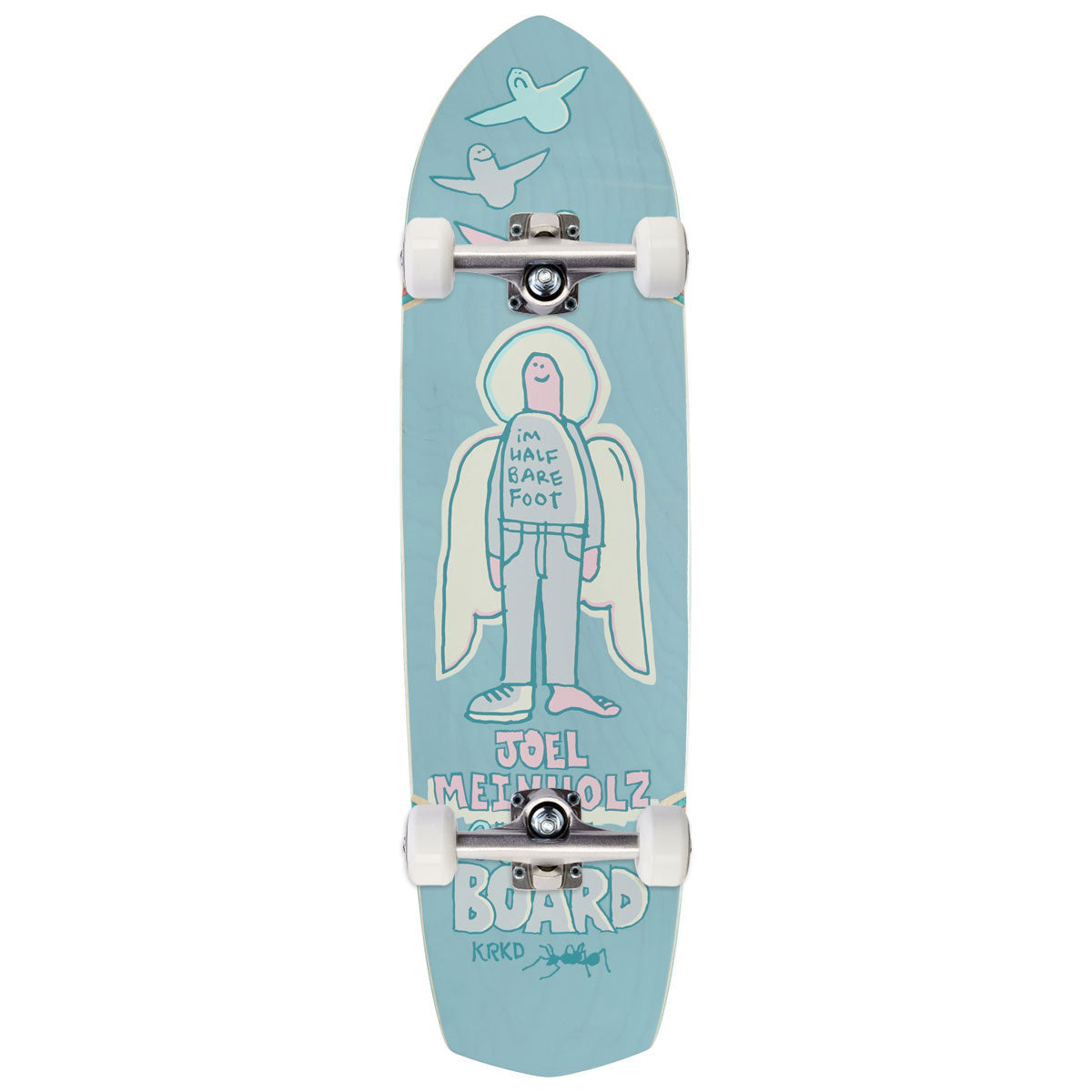 Krooked Joel Meinholz Guest Pro Zig Zagger Skateboard Complete - Light Blue - 8.62